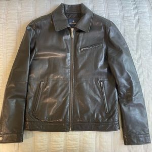 Brooks Brothers Cafe Racer Leather Jacket